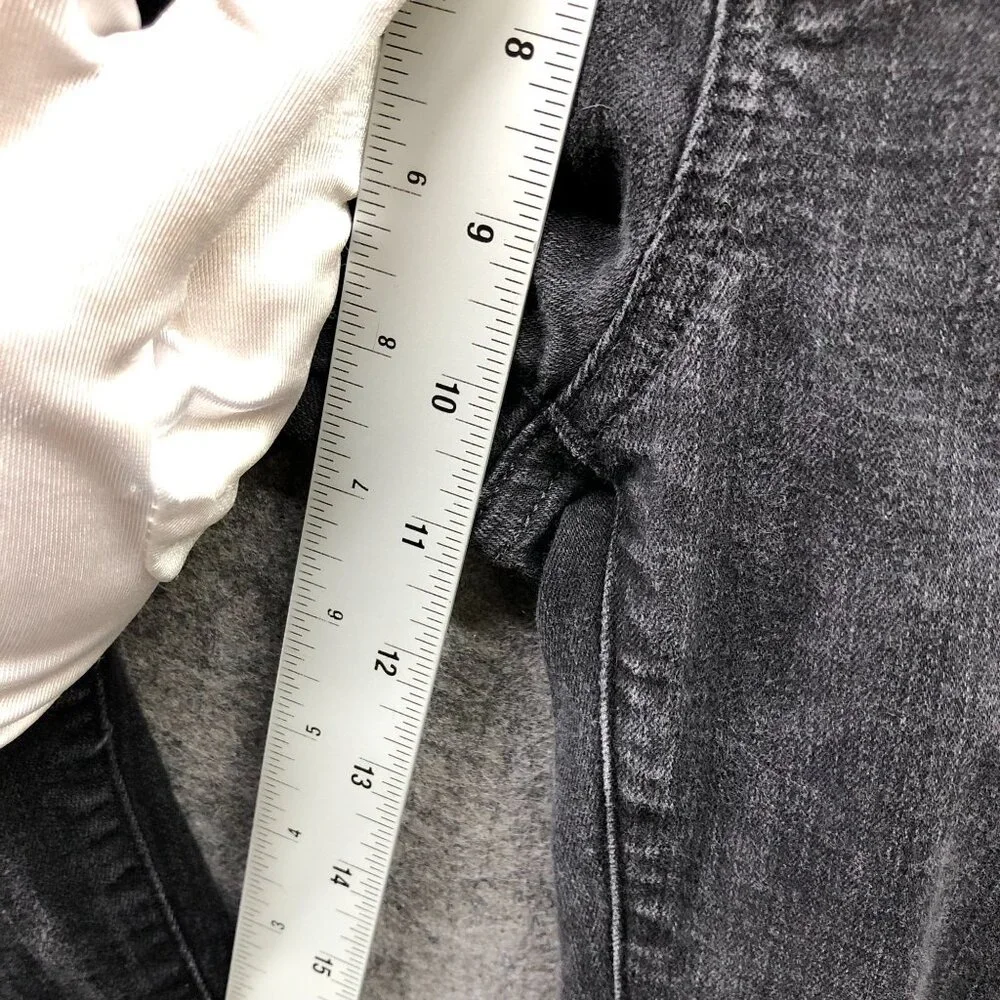 Madewell 10'' High Rise Skinny‎ Jean Womens 26 Black Charcoal Wash Stretch
